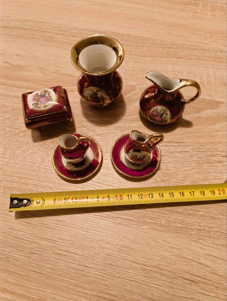 Miniatuur Limoges Theeservies - Bordeaux, Ophalen of Verzenden