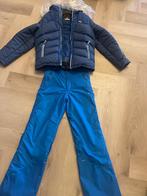 Kobalt blauwe ski jas en broek ski outfit compleet 152, Ophalen, Zo goed als nieuw, Jongen of Meisje, Broek