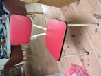 Formica Rood padding, Huis en Inrichting, Stoelen, Ophalen, Gebruikt, Formica vintage, Metaal