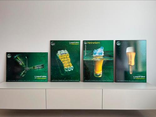 Zeer zomerse Heineken reclameborden, Verzamelen, Biermerken, Zo goed als nieuw, Reclamebord, Plaat of Schild, Heineken, Ophalen