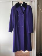 Paarse wollen Vintage mantel - valt als 40/42, Verzenden, Paars, Maat 42/44 (L), Zo goed als nieuw