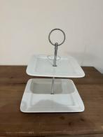 Wit etagère voor bonbons H20xB16,5 onder B13,5 boven, Huis en Inrichting, Ophalen of Verzenden, Zo goed als nieuw