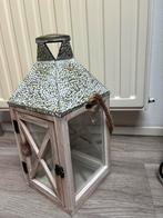 Lantaarn windlicht, Huis en Inrichting, Woonaccessoires | Kandelaars en Kaarsen, Ophalen, Zo goed als nieuw, Hout, 25 tot 50 cm