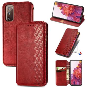 Luxe PU Lederen Wallet Case Set voor Galaxy S20 FE _ Rood beschikbaar voor biedingen