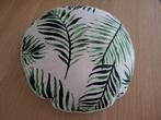 Bloomingville kussen, rond met bladpatroon, nieuw, Ophalen of Verzenden, Nieuw, Groen, Rond