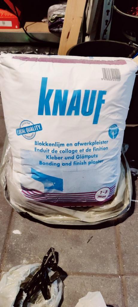 Knauf Fix & Finish Gipsmortel - Halve Zak, Doe-het-zelf en Verbouw, Metselstenen, Nieuw, Beton, Ophalen