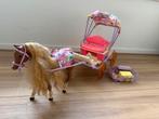 Barbie paard met koets vintage, Ophalen of Verzenden, Gebruikt