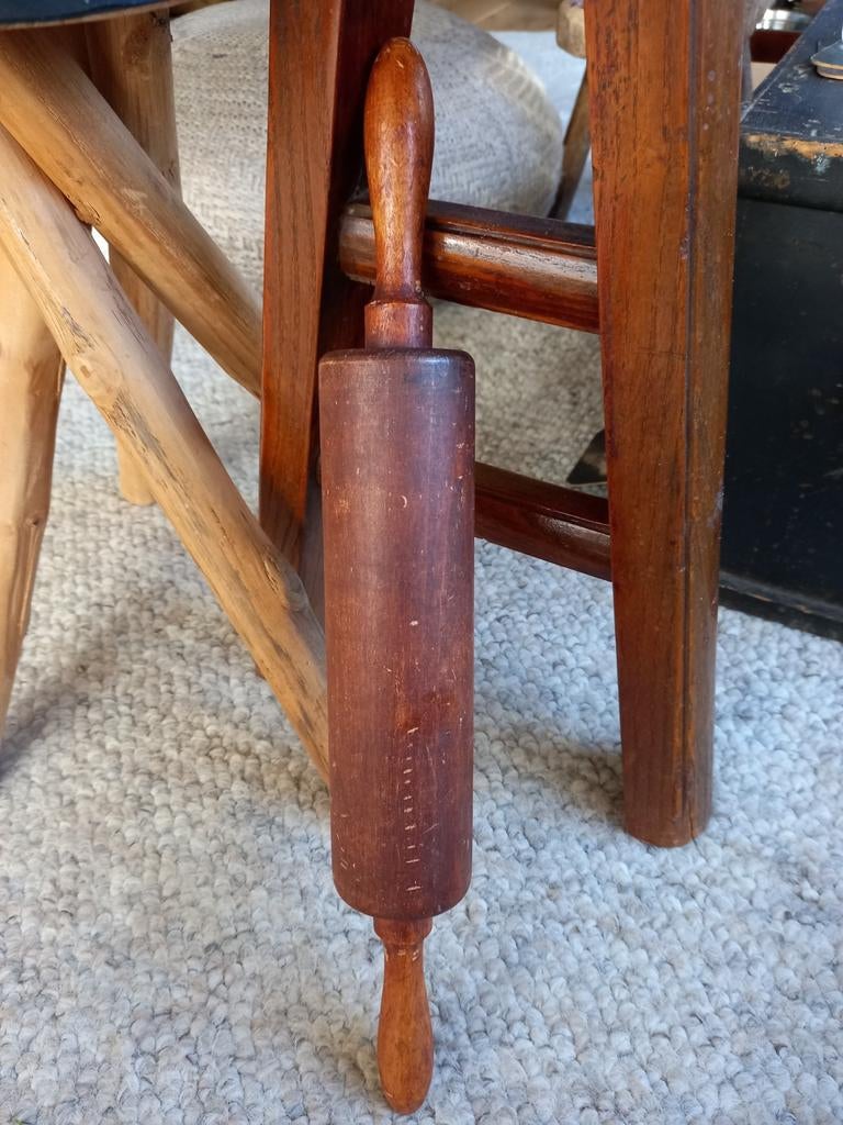 brocante deegrol  44cm mooi hout, Ophalen of Verzenden