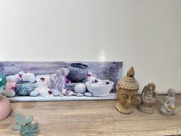 boeddhabeeld en canvas boedhaplaat  beschikbaar voor biedingen