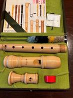 Moeck driedelige sopraan blokfluit, Ophalen of Verzenden, Zo goed als nieuw, Sopraan of Sopranino, Met koffer, hoes of etui
