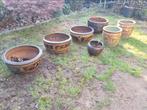 Mooie grote japanse bloempotten 8x, Tuin en Terras, Bloempotten, Overige materialen, Gebruikt, 40 cm of meer, Rond