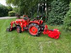 Kubota Bulltra incl. Voorlader, maaier, strooier, hefbalk, Zakelijke goederen, Agrarisch | Tractoren, Gebruikt, Tot 2500, Tot 80 Pk