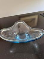 Holmegaard denenmarken Glazen schaal, blauw accent, Antiek en Kunst, Antiek | Glas en Kristal, Verzenden