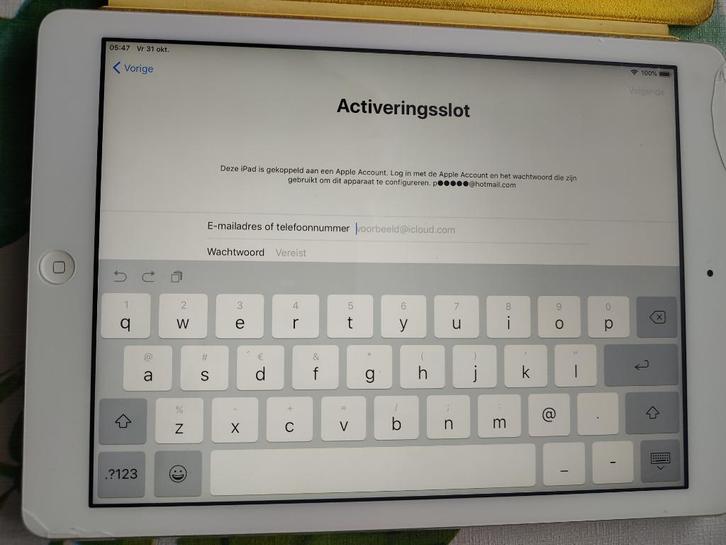 Gelockte Apple iPad Air 1st Gen (A1474) 9.7 inch, Computers en Software, Apple iPads, Niet werkend, Apple iPad Air, 9 inch, 16 GB