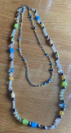 Mooie gekleurde ketting (blauw, groen, geel), Ophalen of Verzenden, Zo goed als nieuw, Blauw, Overige materialen