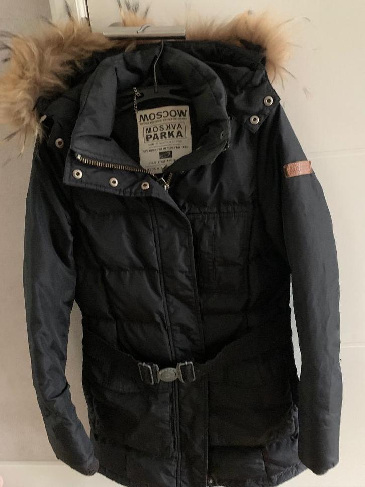 Moscow parka maat xs, Kleding | Dames, Jassen | Winter, Zo goed als nieuw, Maat 34 (XS) of kleiner, Zwart, Ophalen of Verzenden