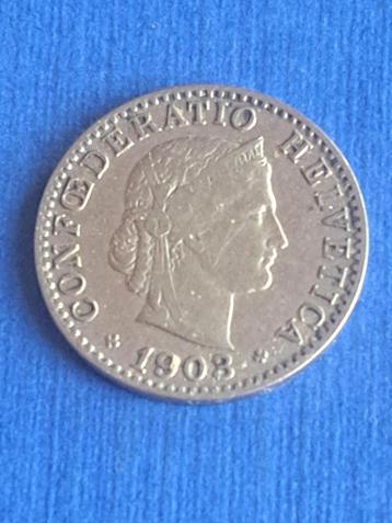 1903 Zwitserland 20 rappen beschikbaar voor biedingen