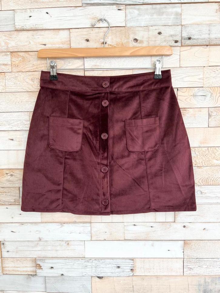 Voyar la Rue rokje aubergine, maat 36 en 38 - NP 69,95, Kleding | Dames, Rokken, Nieuw, Maat 38/40 (M), Paars, Boven de knie, Ophalen of Verzenden