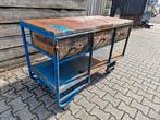 Industriële robuuste werkbank | display tafel | vintage, Ophalen of Verzenden, Zo goed als nieuw