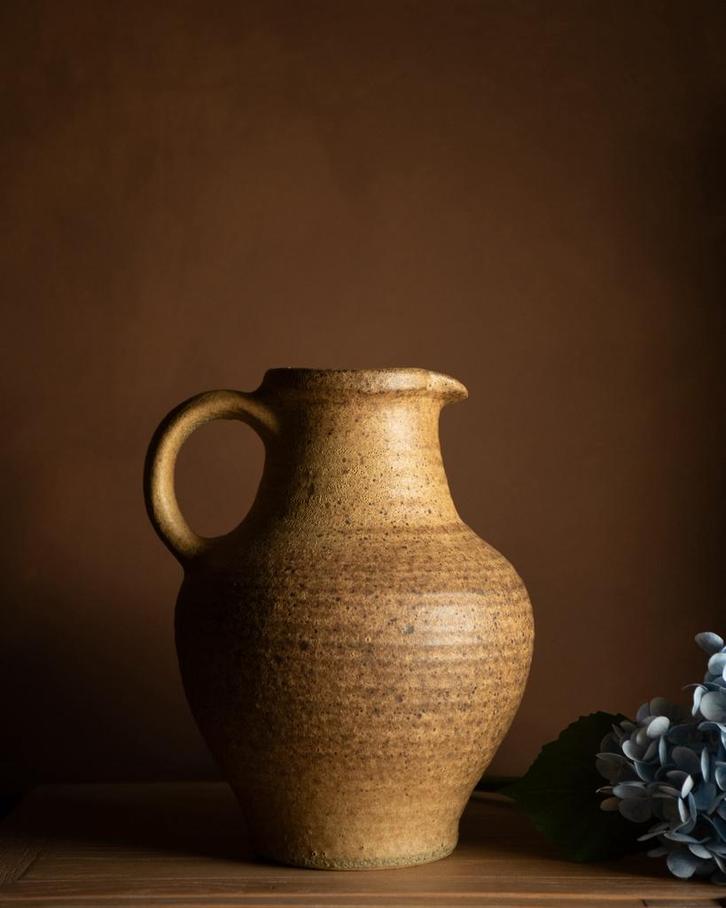 Grote Aardewerk Kruik met Handvat - Rustiek Design Vaas, Antiek en Kunst, Antiek | Keramiek en Aardewerk, Ophalen of Verzenden