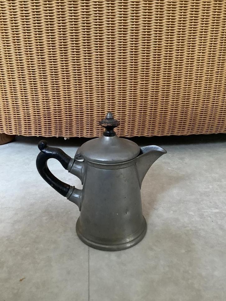 Oude tinnen koffie of theepotje, Antiek en Kunst, Antiek | Tin, Ophalen