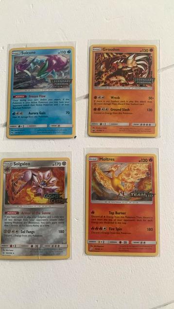 POKEMONKAARTEN MET LEGENDARY POKEMON STAMPS EN SUN AND MOON beschikbaar voor biedingen