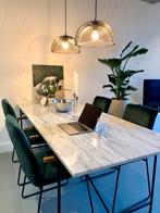 Furnified Marmeren Eettafel 210x90cm, Huis en Inrichting, Tafels | Eettafels, Ophalen, Zo goed als nieuw