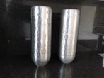 2 Designvazen aluminium, Ophalen of Verzenden, Gebruikt