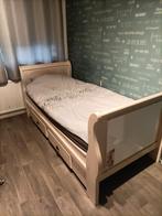 Brocante 1-persoons bed met lades, Ophalen, Gebruikt, 90 cm, Eenpersoons