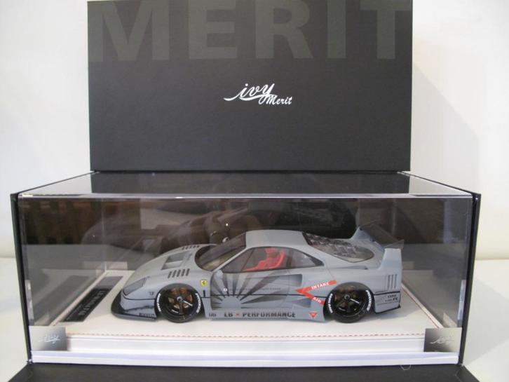 Ferrari F40 LM Libertyworks zero fighter grey IVY MERIT 1/18, Hobby en Vrije tijd, Modelauto's | 1:18, Nieuw, Auto, Overige merken