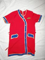 Leuke rood/blauw/gouden STEWARDESS jurk - Halloween, Ophalen, Gebruikt, 146 t/m 152, Meisje