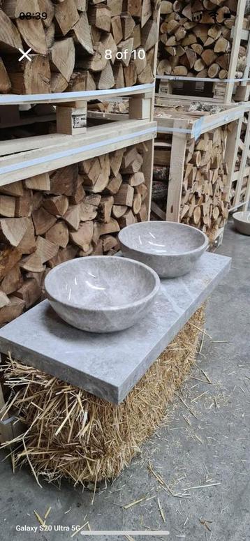 Natuursteen wastafel en kom beschikbaar voor biedingen