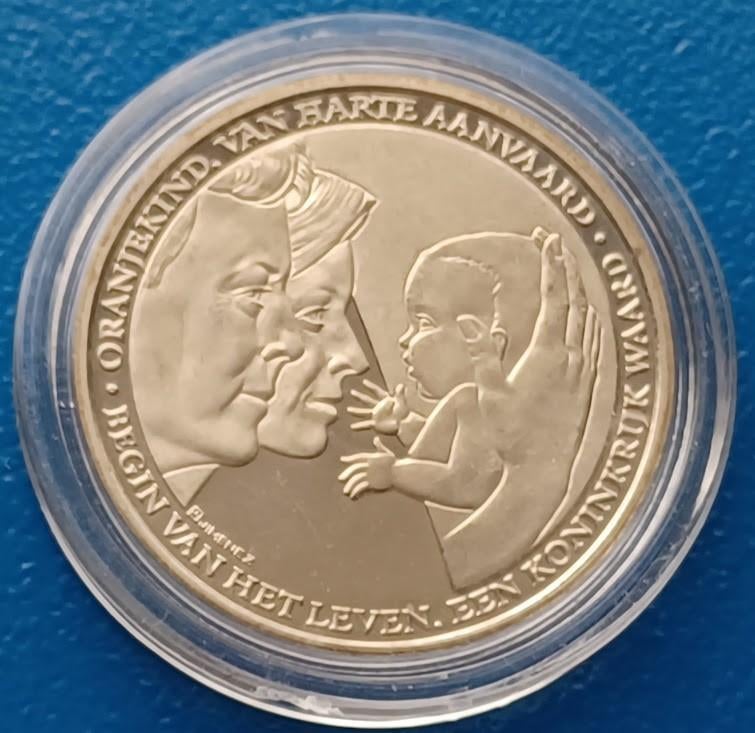 Geboortepenning Prinses Catharina Amalia - 2003 UNC, Postzegels en Munten, Ophalen of Verzenden, Overige materialen, Nederland