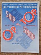 Snip en Snap revue '53 - '54 programmaboekje Op en Top, Gebruikt, Verzenden, Boek, Tijdschrift of Artikel, X