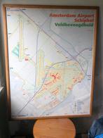 Oude kaart landingsterrein  Schiphol, Antiek en Kunst, Antiek | Schoolplaten, Ophalen, Geschiedenis