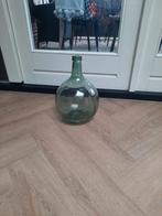 Grote glazen fles / vaas, 50 tot 75 cm, Ophalen of Verzenden, Groen, Glas