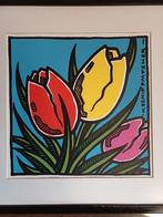 Zeefdruk Henk Schiffmacher  tulpen, Antiek en Kunst, Kunst | Litho's en Zeefdrukken, Ophalen of Verzenden