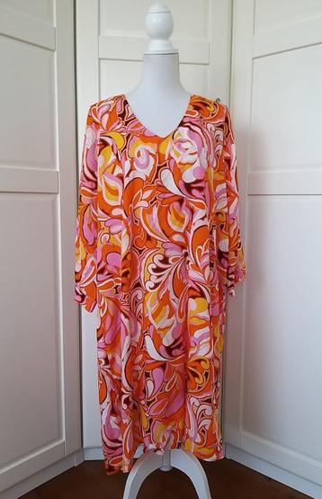 Smashed Lemon nieuwe dunne retro print jurk 4XL 48 (= XXL) beschikbaar voor biedingen