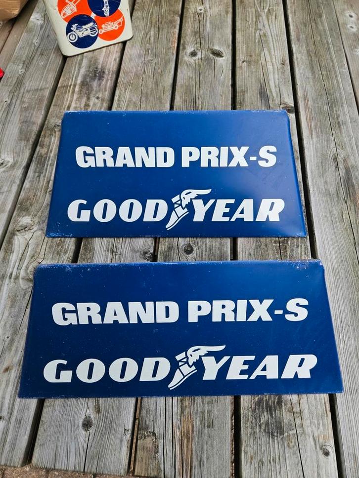Goodyear Bandenstandaard Grand Prix-s banden display, Verzamelen, Blikken, Gebruikt, Overige, Ophalen of Verzenden