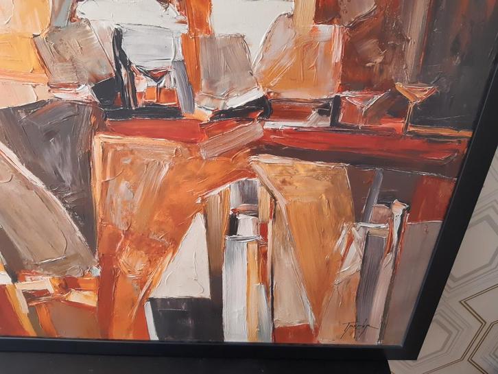 Abstract Schilderij - Stilleven, Antiek en Kunst, Kunst | Schilderijen | Abstract, Ophalen