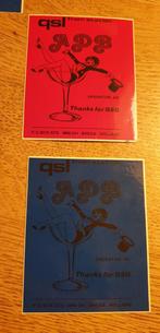 Stickers amateur zender QSL from station ADP, oper. AD,BREDA, Ophalen of Verzenden