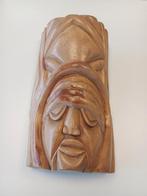 Masker indiaans gezicht van hout., Antiek en Kunst, Ophalen of Verzenden