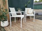 Set: 2 gave design stoelen Max&Luuk stapelbare tuinstoelen, Zo goed als nieuw, Stapelbaar, Ophalen, Aluminium