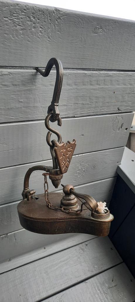 Antieke mijnwerkerslamp VERKOCHT., Antiek en Kunst, Antiek | Lampen, Ophalen of Verzenden
