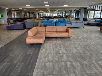 ️✅️GEREINIGD hoekbank cognac suede 275x215 | GRATIS LEVERING beschikbaar voor biedingen