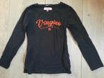 Vingino shirt longsleeve lange mouw zwart mt 8 / 128, Meisje, Ophalen of Verzenden, Zo goed als nieuw, Vingino