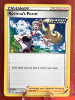 2021 128/163 Trainer Korrina's Focus, Hobby en Vrije tijd, Verzamelkaartspellen | Pokémon, Losse kaart, Zo goed als nieuw, Verzenden