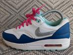 Nike Air Max 1 GS Pink Blue Running 38.5, Nike, Gedragen, Ophalen of Verzenden, Sneakers of Gympen