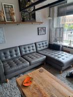 Te koop ikea bank . Leer grijs 250 bij 160 kan uit elkaar, Huis en Inrichting, Banken | Complete zithoeken, Ophalen, Zo goed als nieuw