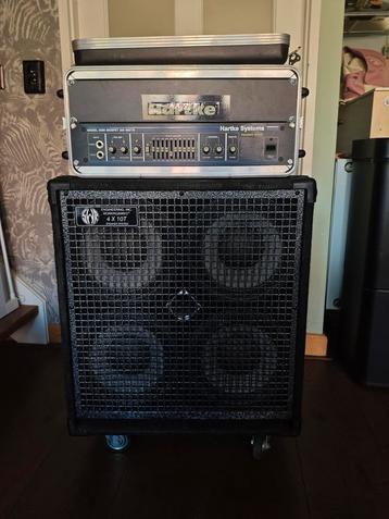 Hartke ha3500 met flightcase en 4x10 SWR workingman cab beschikbaar voor biedingen